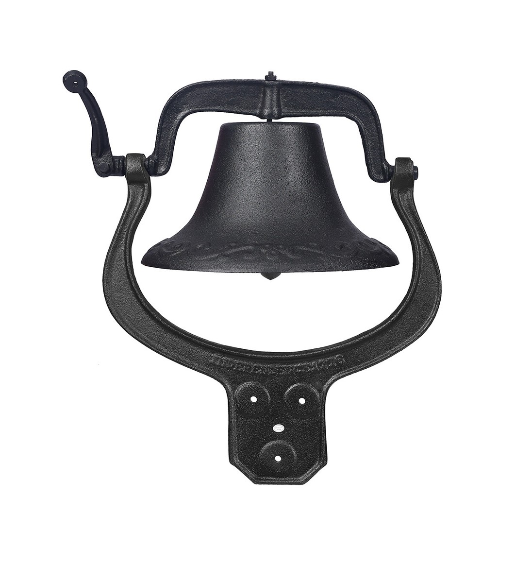 Cast Iron Outdoor Dinner Bell – Rustic Vintage Wall Mount Doorbell For Farm, Garden & Home Decor