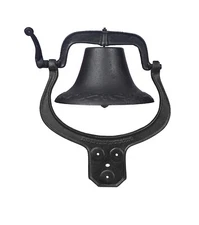 Large Cast Iron Dinner Bell Farmhouse Church School Farm Antique Vintage Style