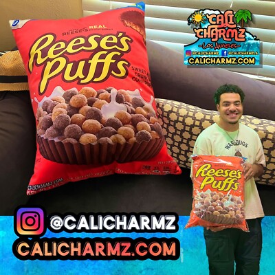 JUMBO REESES PUFFS CEREAL CHIPS CANDY CHEETOS LAYS Decorative Pillow 2FT TALL!