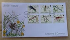 2013 JERSEY NATURE DRAGONS & DAMSELS SET OF 6 STAMPS FDC FIRST DAY COVER