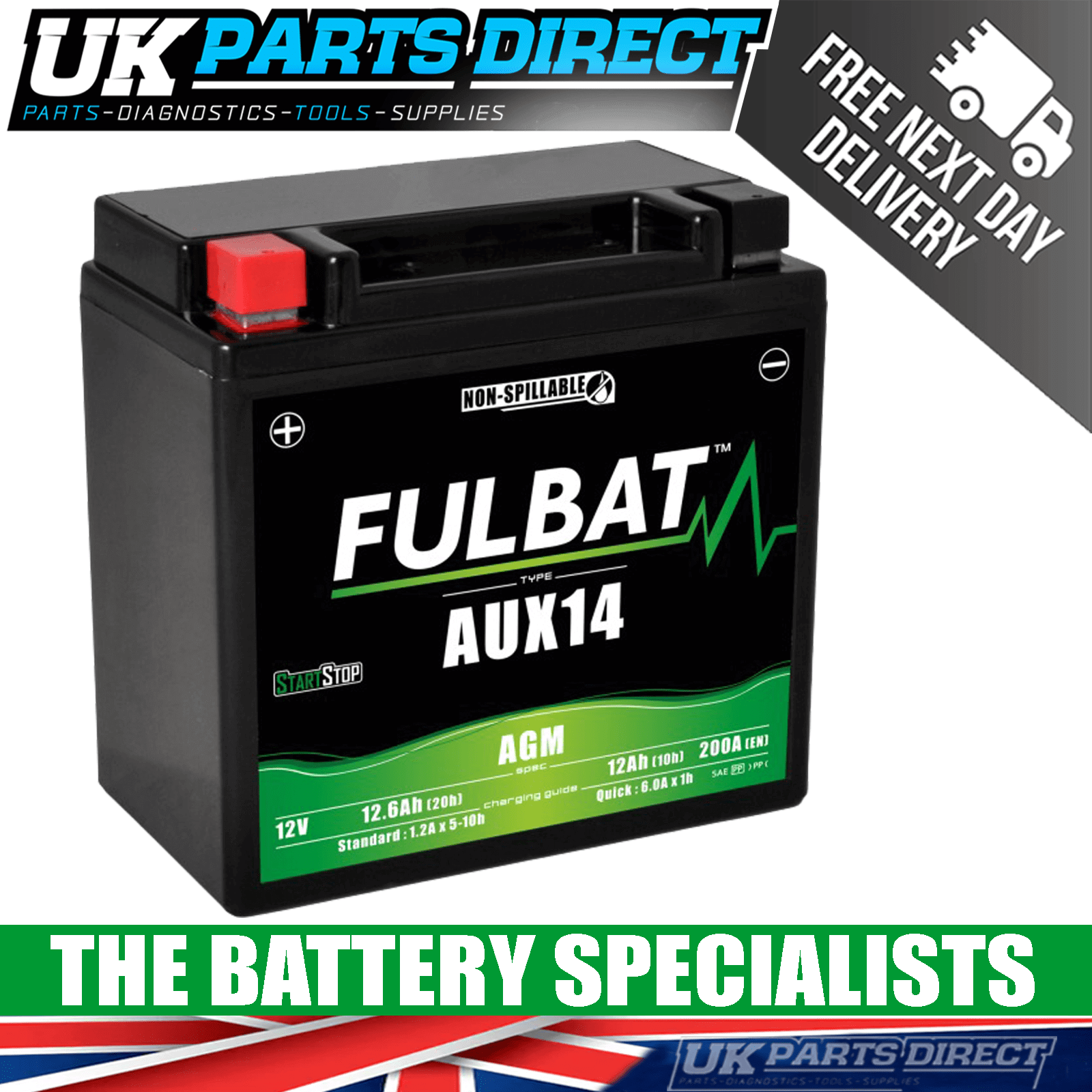 AGM AUXILIARY BATTERY for Mercedes C Class (W205) (2016>) A0009829508 AUX14 eBay