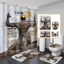 African American King Lion Shower Curtain or Bathroom Sets