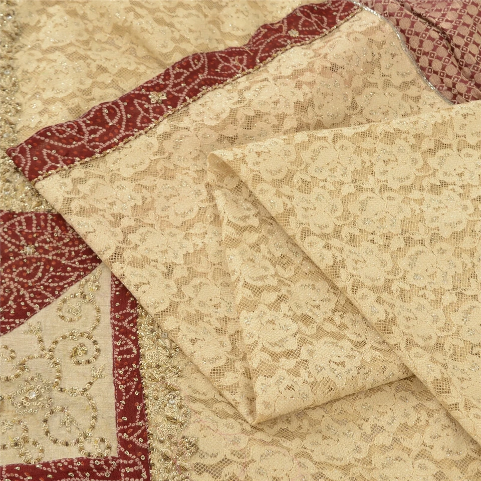 Sanskriti Vintage Sarees Art Silk Hand Embroidery Woven Prestitched Lehenga Sari - Image 2 of 4