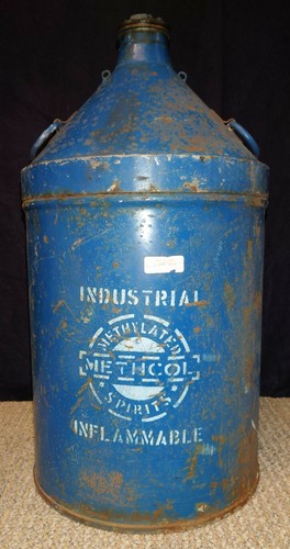 Vintage "Methcol" Industrial Metal Can Paraffin / Methalated Spirits Can - Picture 2 of 9
