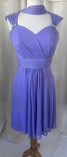 Knee Length Bridesmaid Prom Gown Dress Party Gala Evening Pageant Lavender SZ M