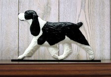 English Springer Spaniel Sign Plaque Wall Decor Black