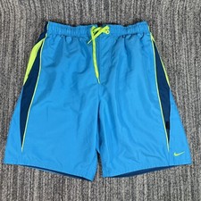 Nike Electric Blue Swim Shorts Trunks Mesh Lined Men's Size L - NESS8402-430