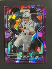 2021 Panini Prizm Sam Ehlinger #395 Purple Cracked Ice 206/225