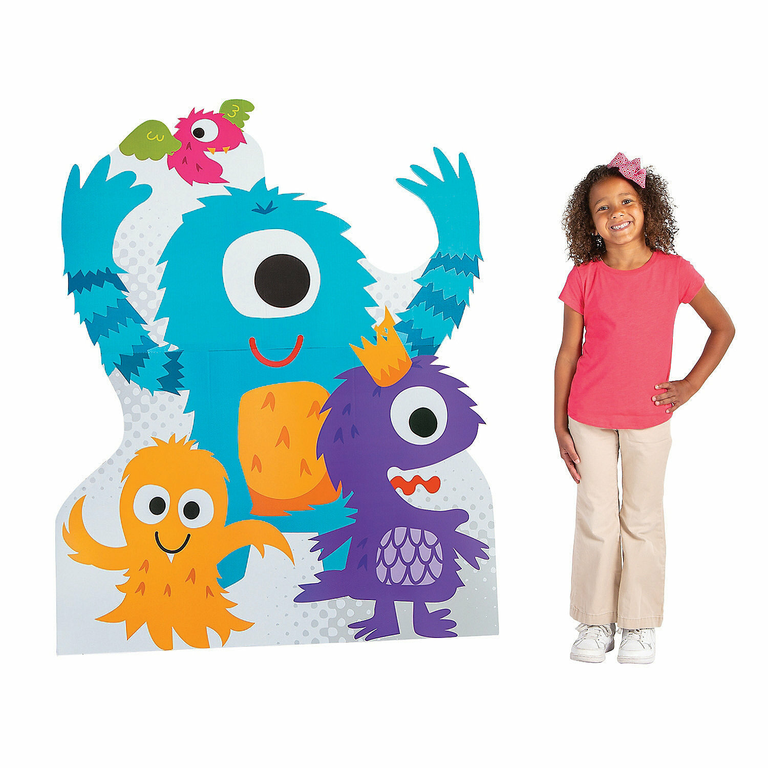Cute Monster Cardboard Stand-Up, Party Decor, 1 Piece