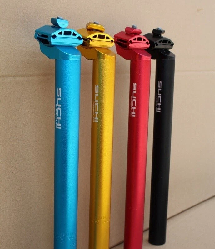 Tija de sillín de bicicleta de carretera MTB de aluminio tija de sillín lisa 27,2 30,4 30,8 31,6*350 mm Foto 3 de 4