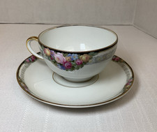 Thomas Bavaria Cup & Saucer , Roses, Gold Tri...