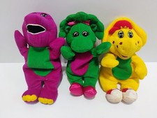 Vintage Barney The Dinosaur Baby Bop BJ 7.5" Small Plushies Lot