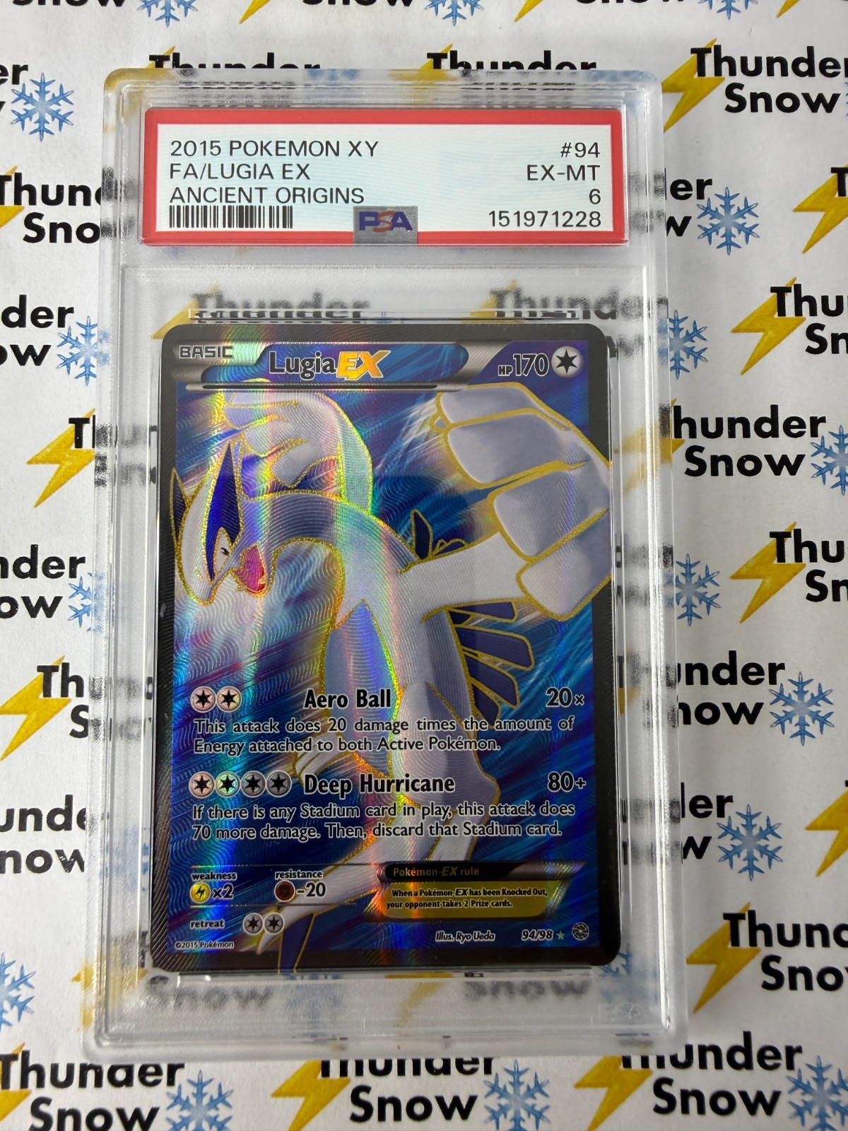 Lugia ex #94 XY Ancient Origins 2015 Pokemon PSA 6