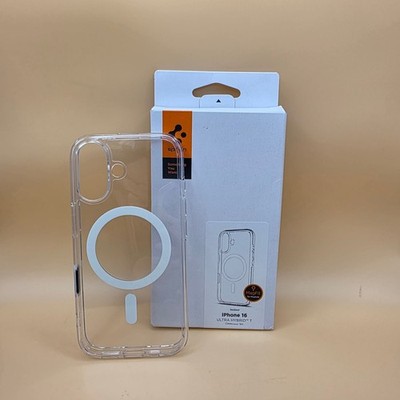 Spigen iPhone 16 Hülle Ultra Hybrid MagSafe & Kamerasteuerung Clear White ACS09073