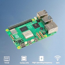 Raspberry Pi 5 16GB RAM Broadcom BCM2712 Quad-core 64-bit with case and M.2 hat