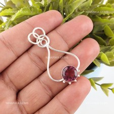 925 Sterling Silver Rhodolite Gemstone Ethnic Sister Valentines Pendant Jewelry