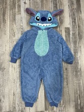 Disney Store Stitch Blue Costume/Pajama Body Suit Set Size 3