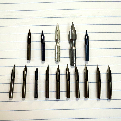 Vintage Dip Pen Nibs Lot Hunt No 102 Crow Quill Mapping Drawing Calligraphy