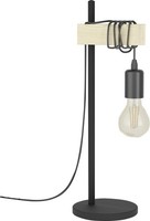 Eglo Tischleuchte Townshend Schwarz Natur 50 X 17,5 X 15,5 Cm Lampen