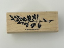 Stampin' Up Wood Mounted Rubber Stamp Floral Branch 2004