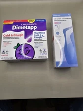 3 Pack  Children’s Dimetapp Cold & Flu 4oz  Grape  Infrared Forehead Thermometer