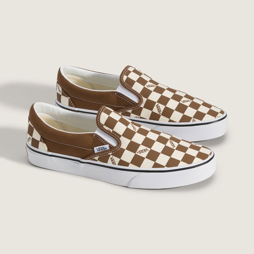 Vans Classic Slip-On Checkerboard Sneakers Shoes Dachshund