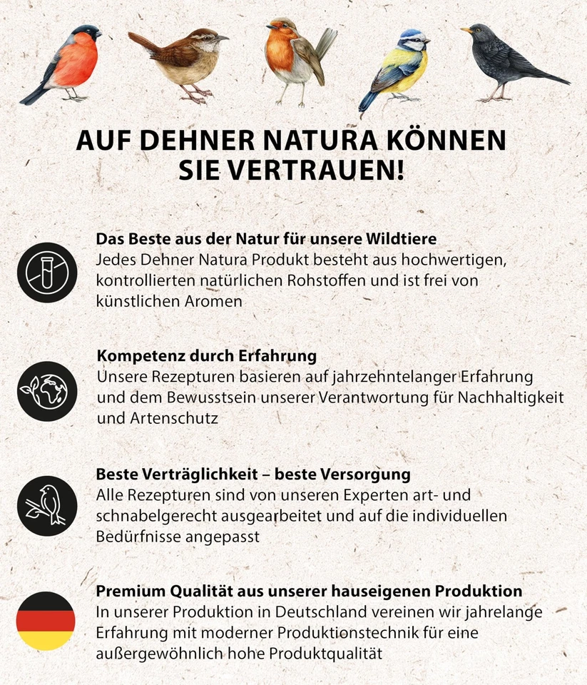 Natura Premium Wildvogelfutter halbe / ganze Erdnüsse schalenfrei Ganzjahresf... - Bild 3 von 4