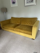 Yellow Velvet 4 Seater Sofa KEATON