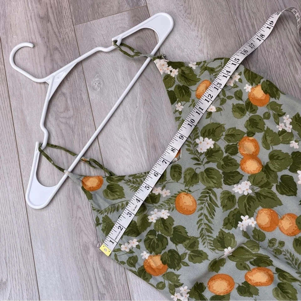 Reformation Fruit Dress marlowe oranges print womens Green small date night chic - Image 4 of 4