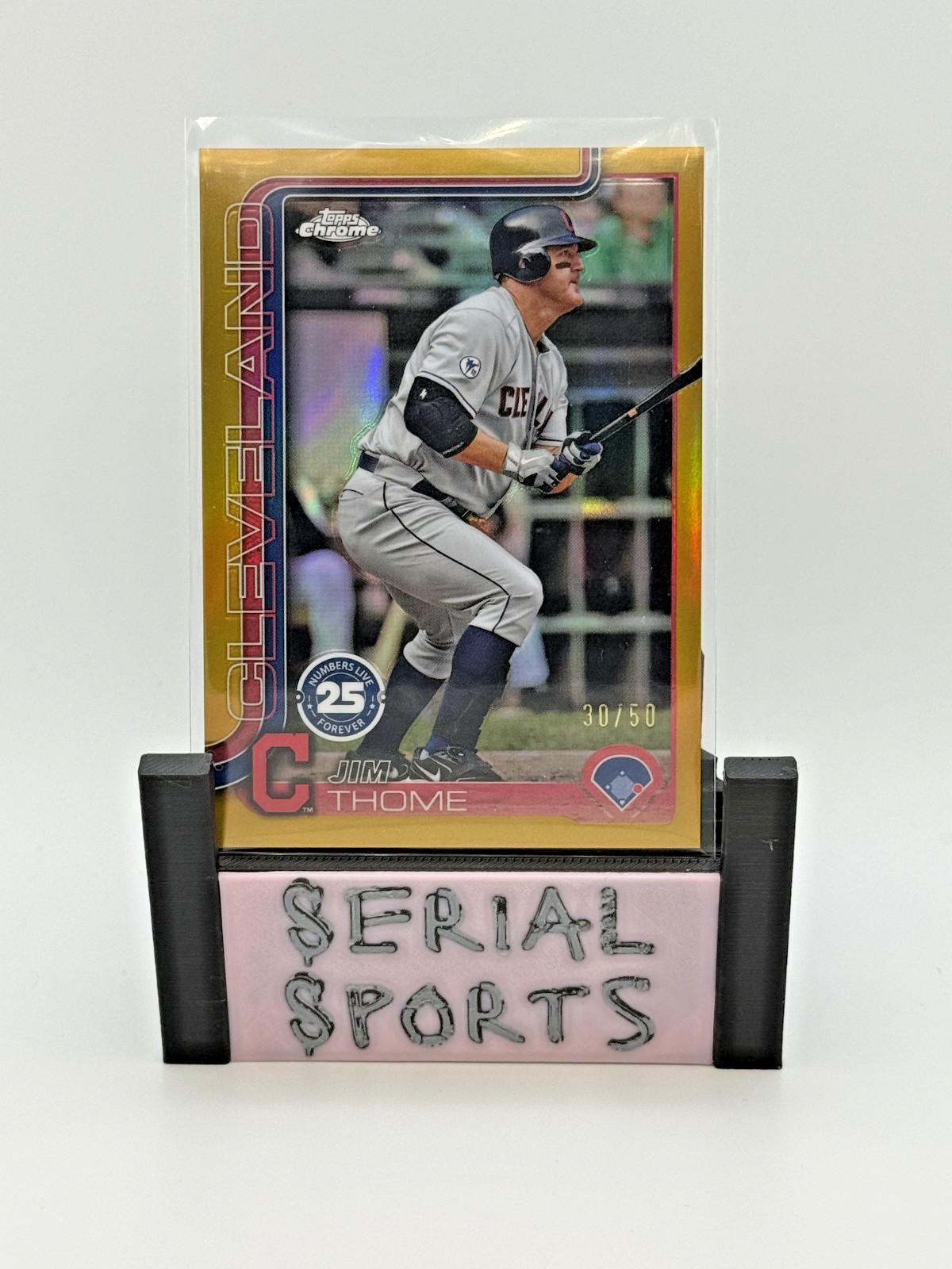 #NLF-3 Jim Thome 2025 Topps Chrome SN #/50 Indians Numbers Live Forever Gold