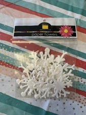 Bazzill Basics Paper, 10 piece White Snowflakes, Holiday Crafting NEW