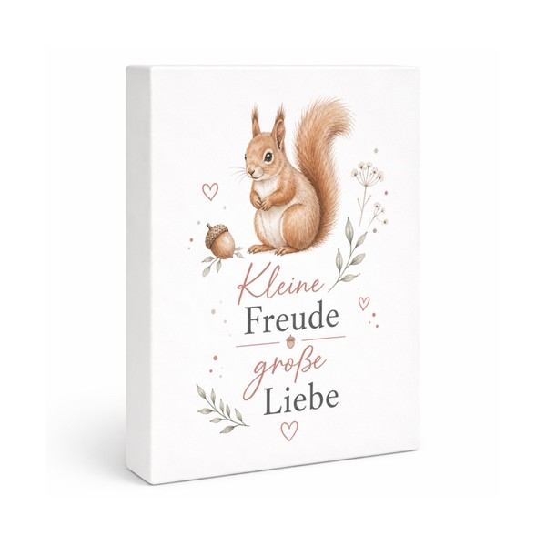 Holzbild In 15X20 Cm Kleine Freude - Holzdeko Mit Sanften Farben Mit Spruch:-image