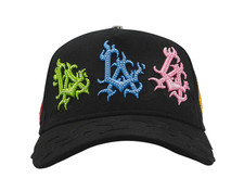 XCAP HAT BLACK LA FLAMES SNAPBACK HAT XCLALALA BKMUL