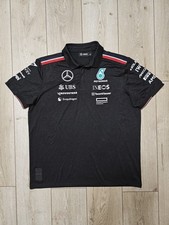MERCEDES AMG PETRONAS FORMULA 1 TEAM SHIRT POLO 2024 F1 SHIRT RACING JERSEY XL