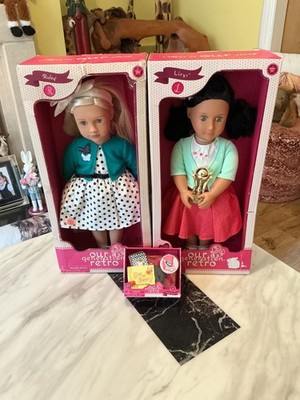 Zwei Retro Our Generation Puppen - Lirys & Ruby & Vintage Vinyl Set ''Neu/Box''