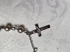 Antique Sterling Silver Crucifix Cross Miraculous Mary Charm Communion Bracelet — photo 3