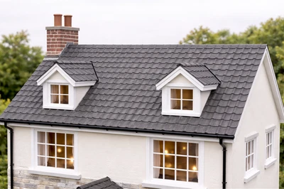 1:12 Scale Dolls House Miniature – Grey Slate Roof Tiles/Roofing Sheets x2 - Image 1 of 3