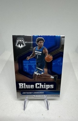 2020-21 Panini Mosaic - Blue Chips Anthony Edwards #14 Mosaic Prizm (RC) 11