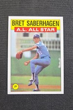1986 Topps Baseball -  Kansas City Royals All-Star Bret Saberhagen #720