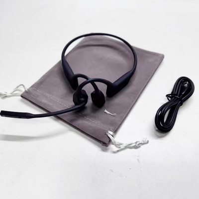 SHOKZ OpenComm C102 Bone Conduction Headset Black Bluetooth Boom Mic No Receiver