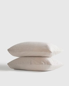 Quince Home Organic Luxe Honeycomb Sham Set of 2 Sand Standard Bedding