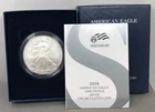 2008-W U.S. $1 Burnished American Silver Eagle (w/Box & COA) ~ 1oz Silver Coin