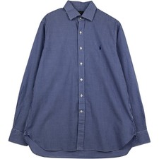 Used Ralph Lauren POLO RALPH LAUREN gingham check long-sleeved cotton check ...