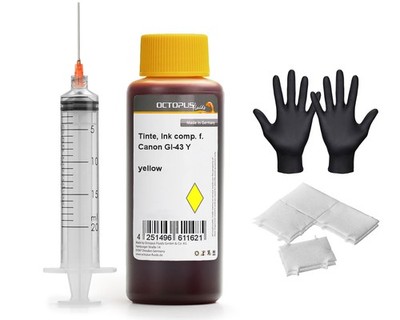 Nachfülltinte für Canon GI-43 Y Pixma G 540, G 640 MegaTank yellow 250 ml
