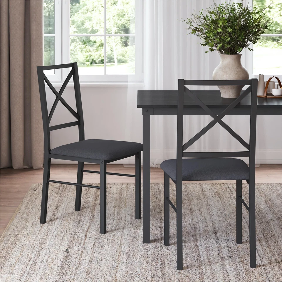 Modern 5-Piece Dining Table and Chair Set Set of 4 Dining Room Compact Design - Image 4 of 4