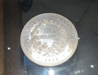 pièce argent 50 francs hercule 1975