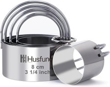 Biscuit Cutter Set Round Cookie Cutters with Handle 5 Pieces Stainless Steel Cir