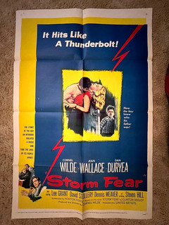 Storm Fear 1955 Movie Poster 27x41 Cornel Wilde Film Noir