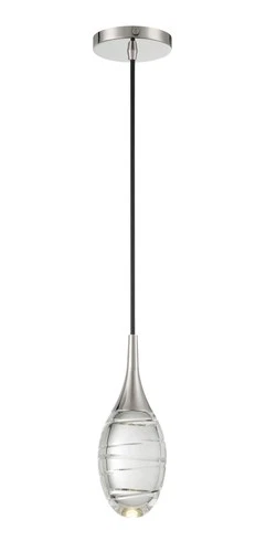 Kovacs P5592-L Hail 4"W LED Mini Pendant - Nickel - Picture 2 of 4