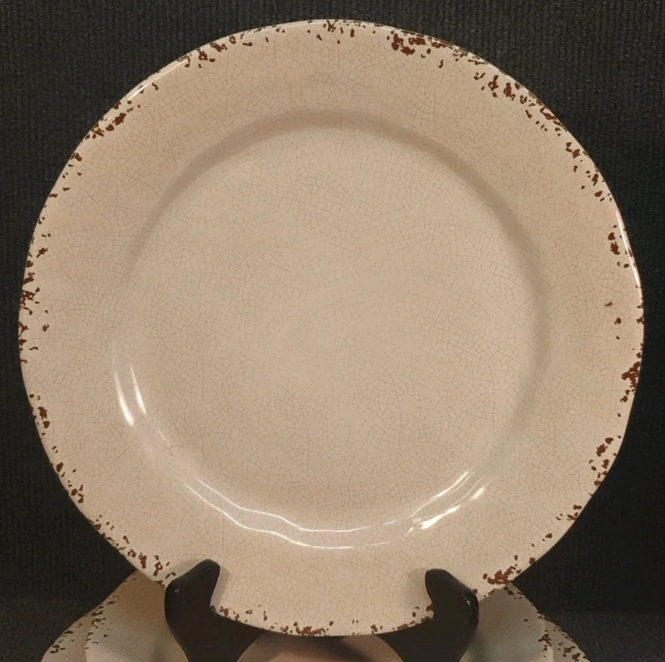 IL Mulino Rústico Crackle Marrom 100% Melamina Conjunto de 15 Pratos de Jantar Tigelas para Almoço - Imagem 2 de 4